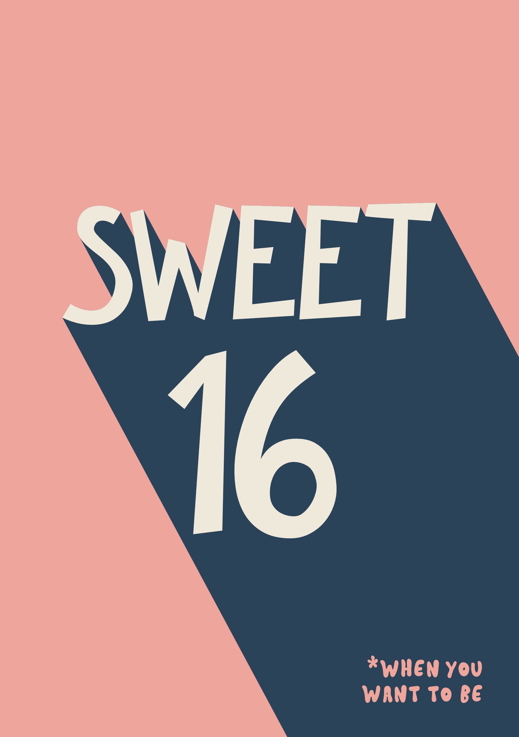 Dette humoristiske kort er perfekt til dem, der føler sig unge i hjertet, uanset alder. Sjovt twist på klassisk 16-års fødselsdagskort. Retrodesign med moderne typografi. Perfekt til fødselsdage for unge og unge af sind. Printet på miljøvenligt papir.