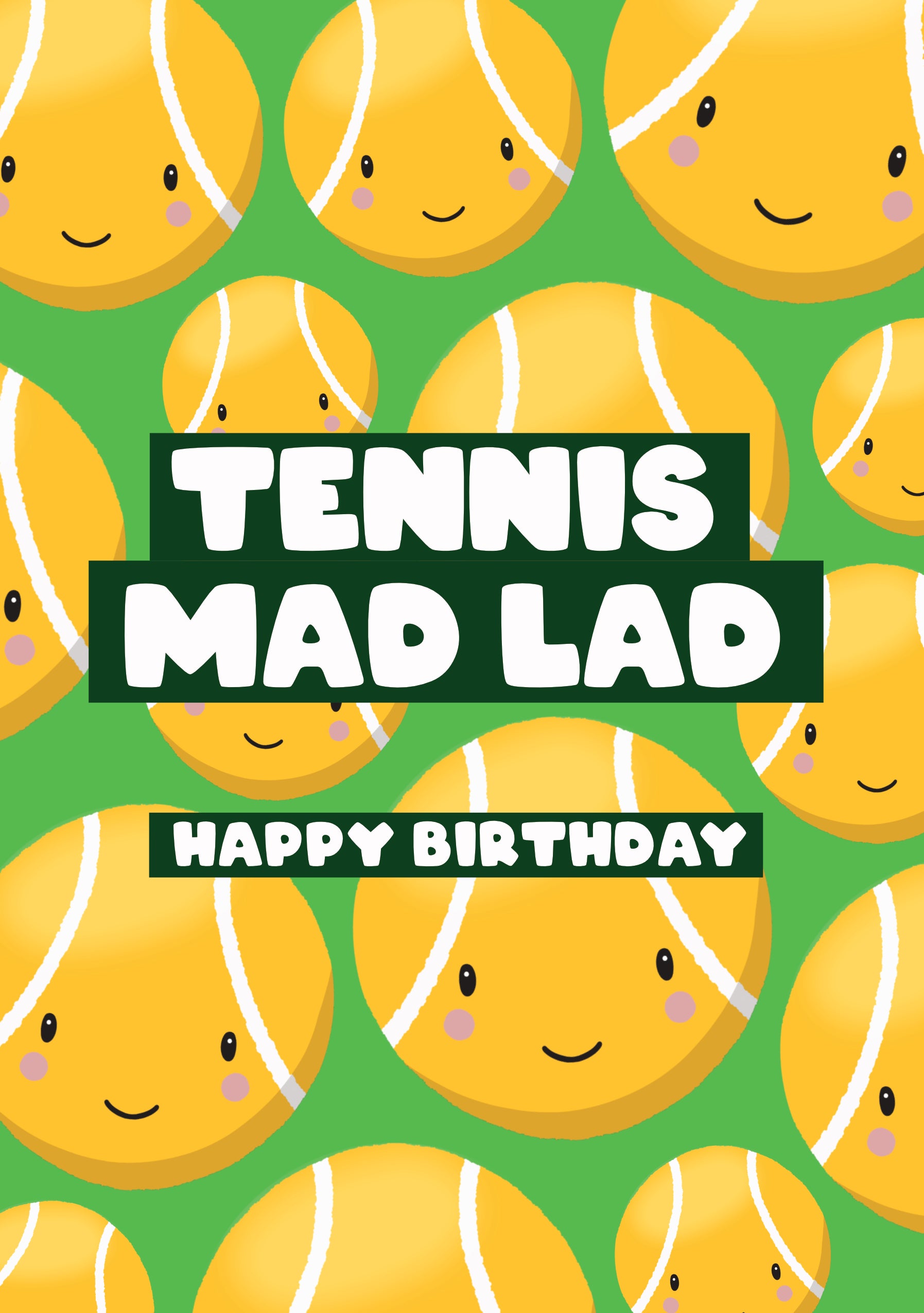 Perfekt fødselsdagskort til tenniselskeren