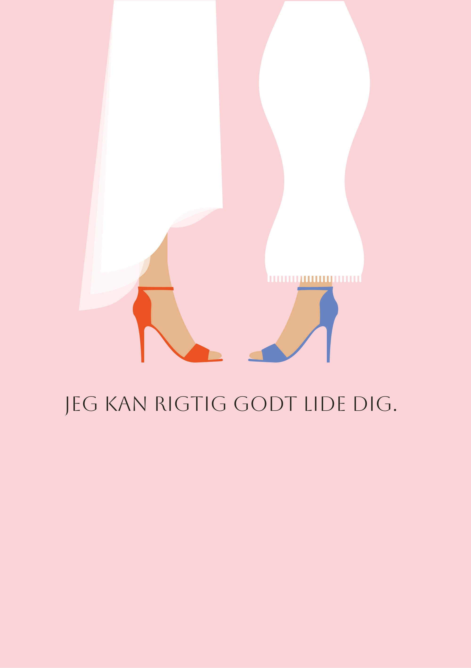 Jeg kan rigtig godt lide dig kort. Valentinsdag.Lykønskningskort bryllup. Bare fordi. Kærlighed