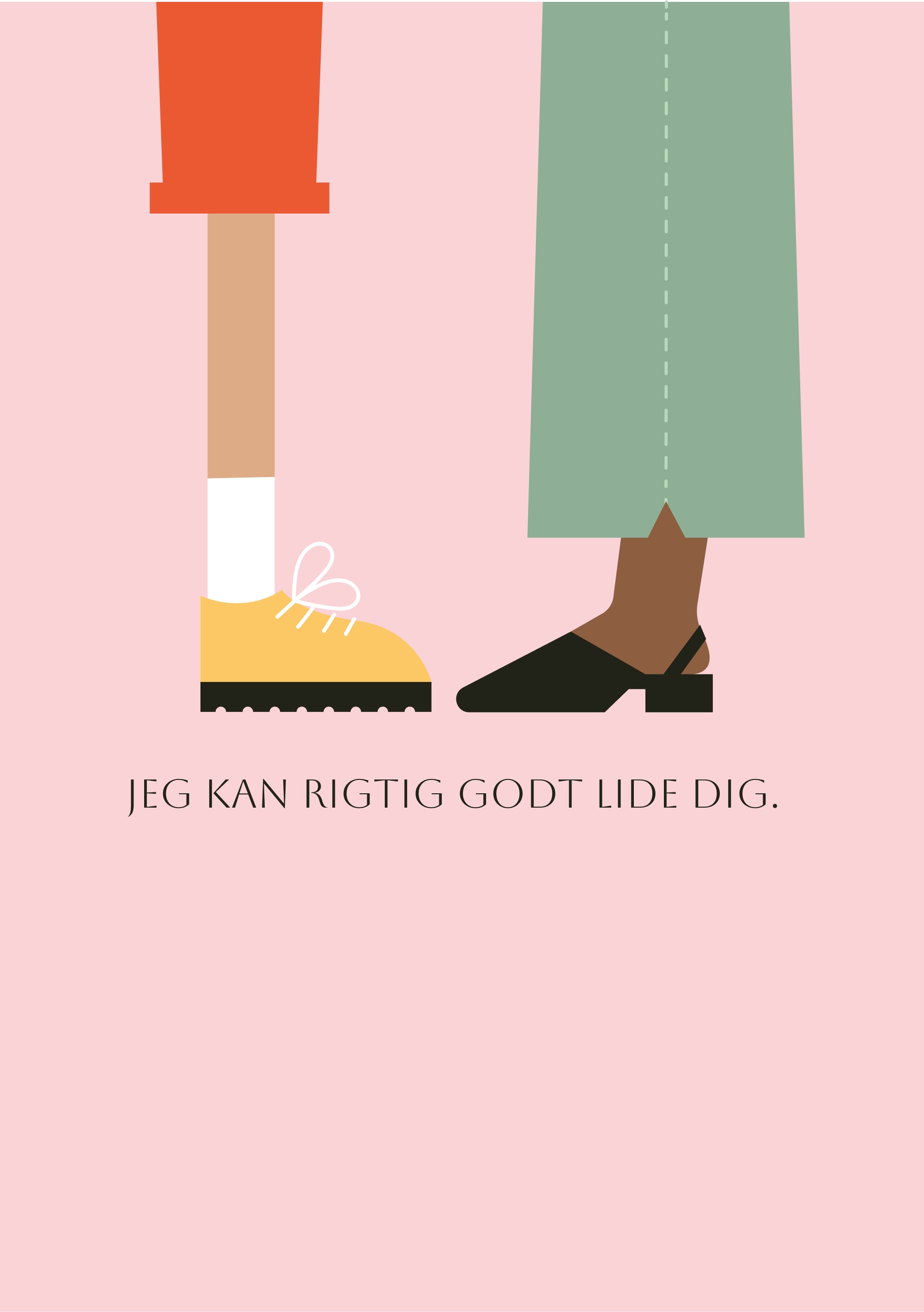 Jeg kan rigtig godt lide dig kort. Valentinsdag. Bare fordi. Kærlighed.