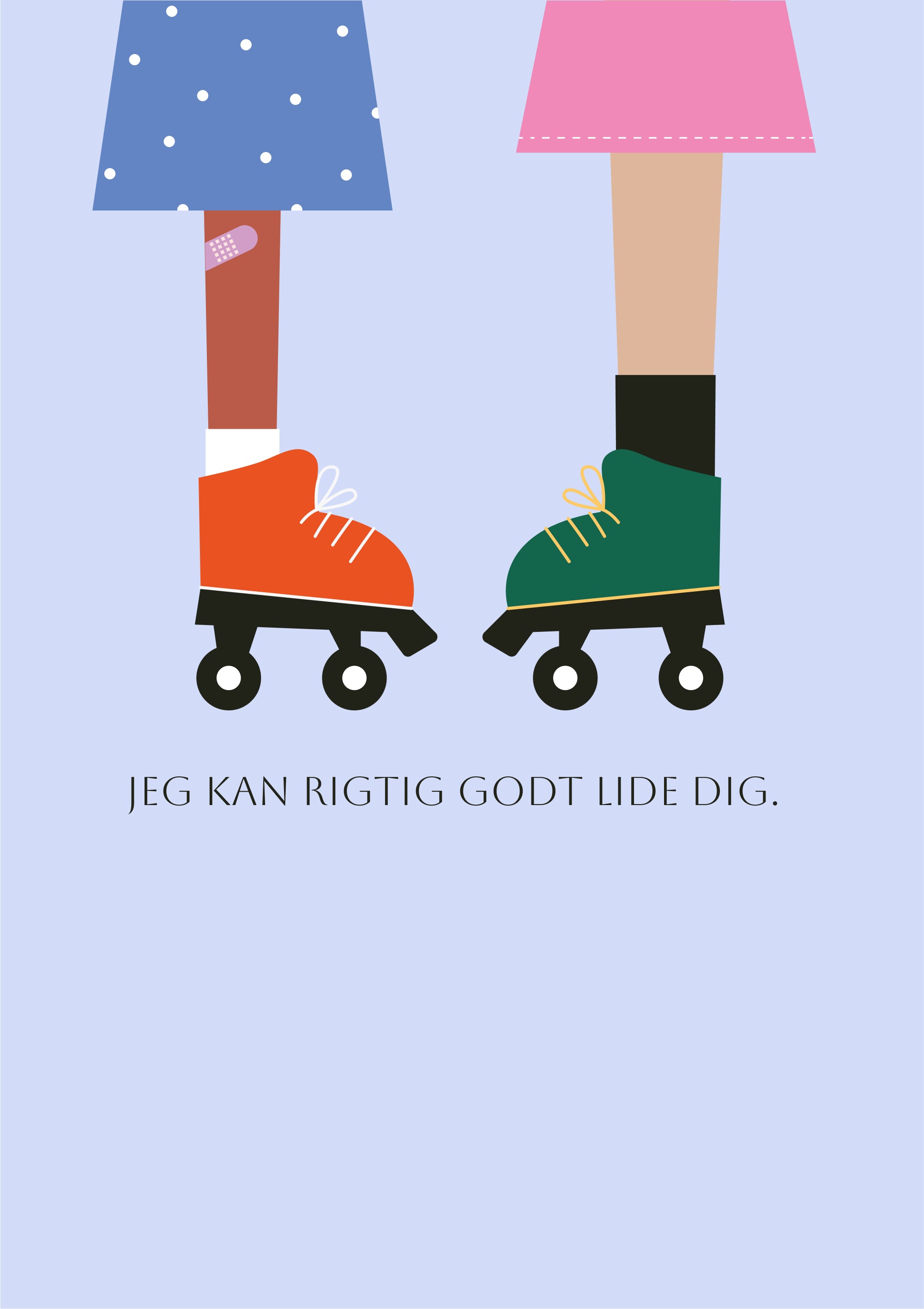 Jeg kan rigtig godt lide dig kort. Valentinsdag. Bare fordi. Venindekort. Bedste venner.