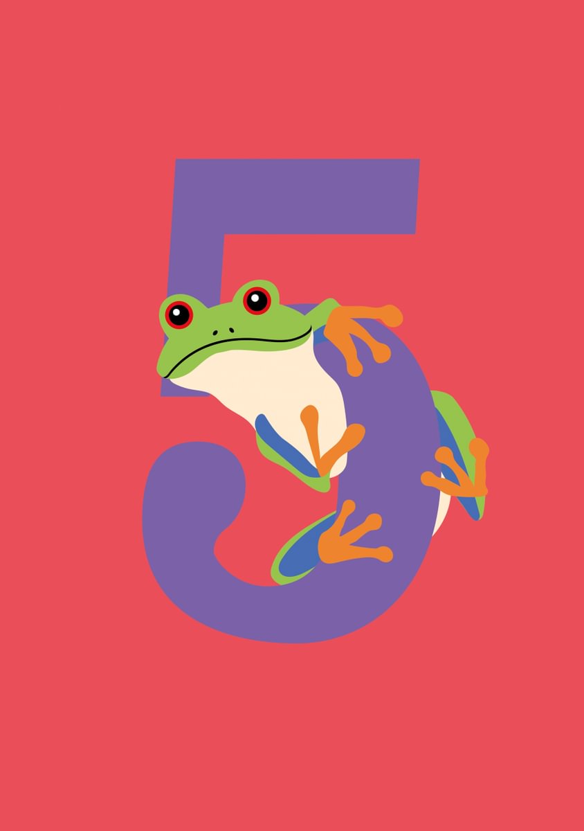 5 år fødselsdagskort