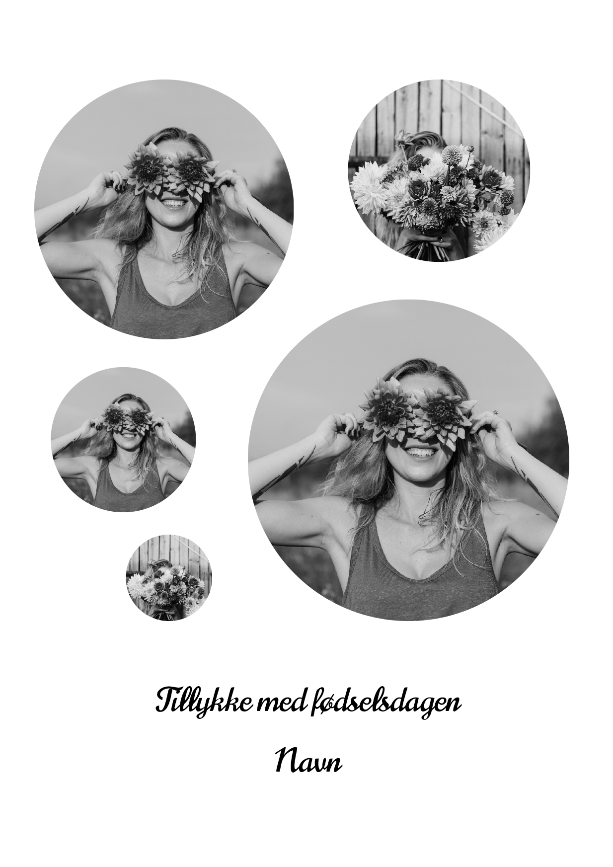 Gør din lykønskning ekstra speciel med dette personlige fotocollage kort