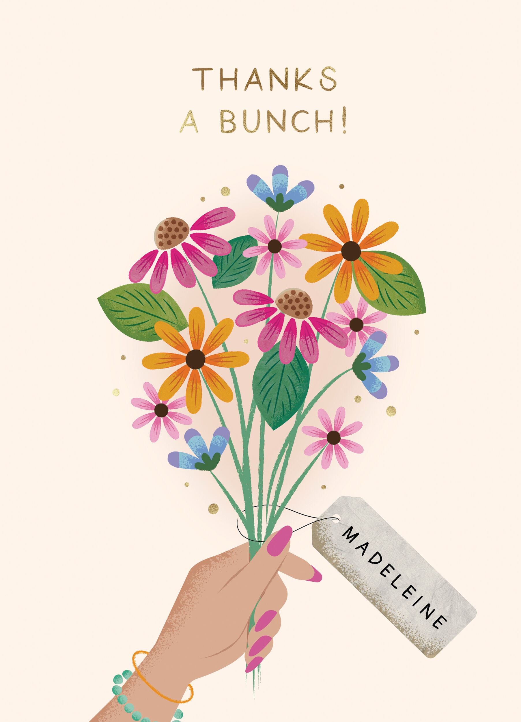 Takkekort med Blomster