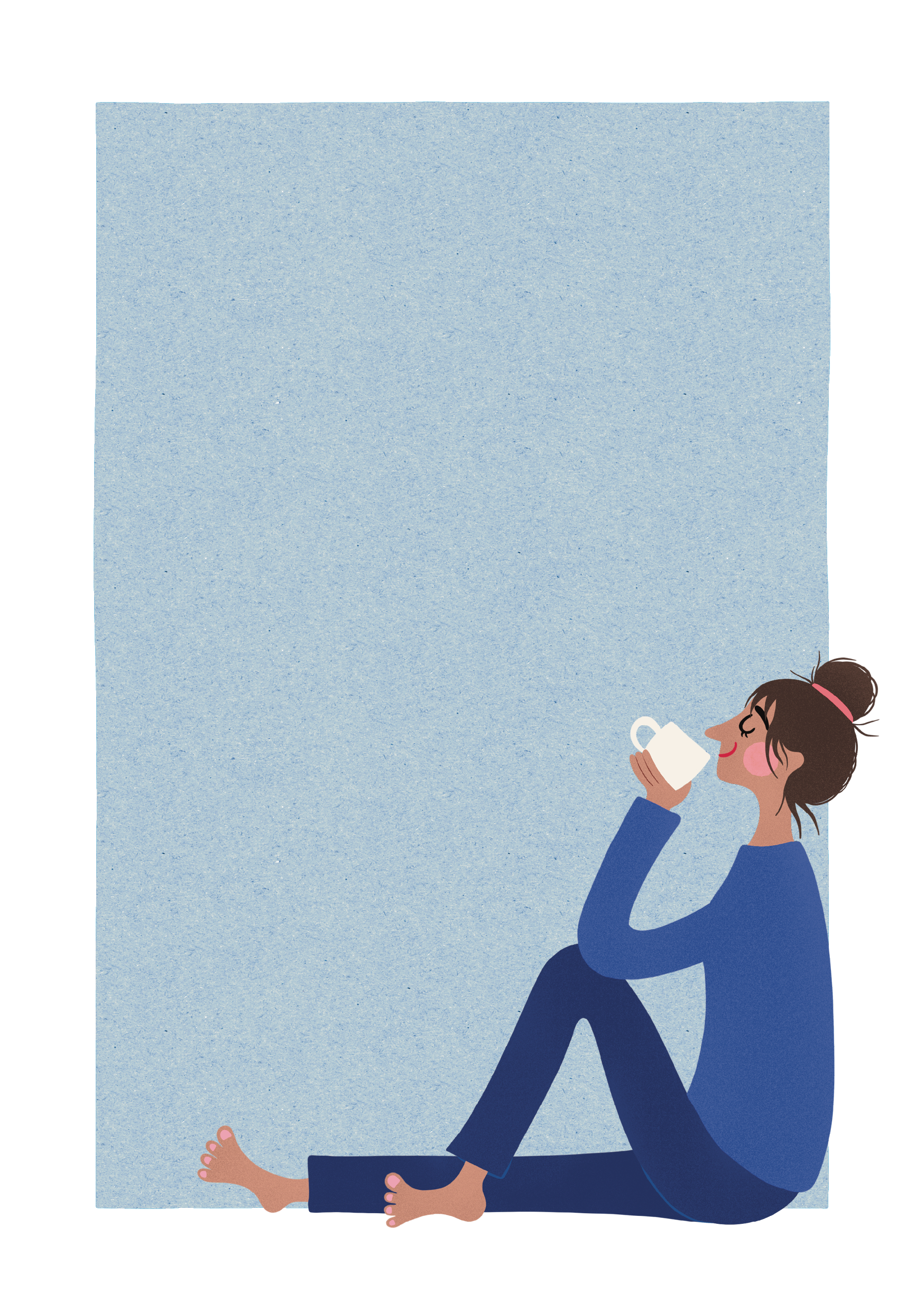 Hyggekort med kaffe og afslapning