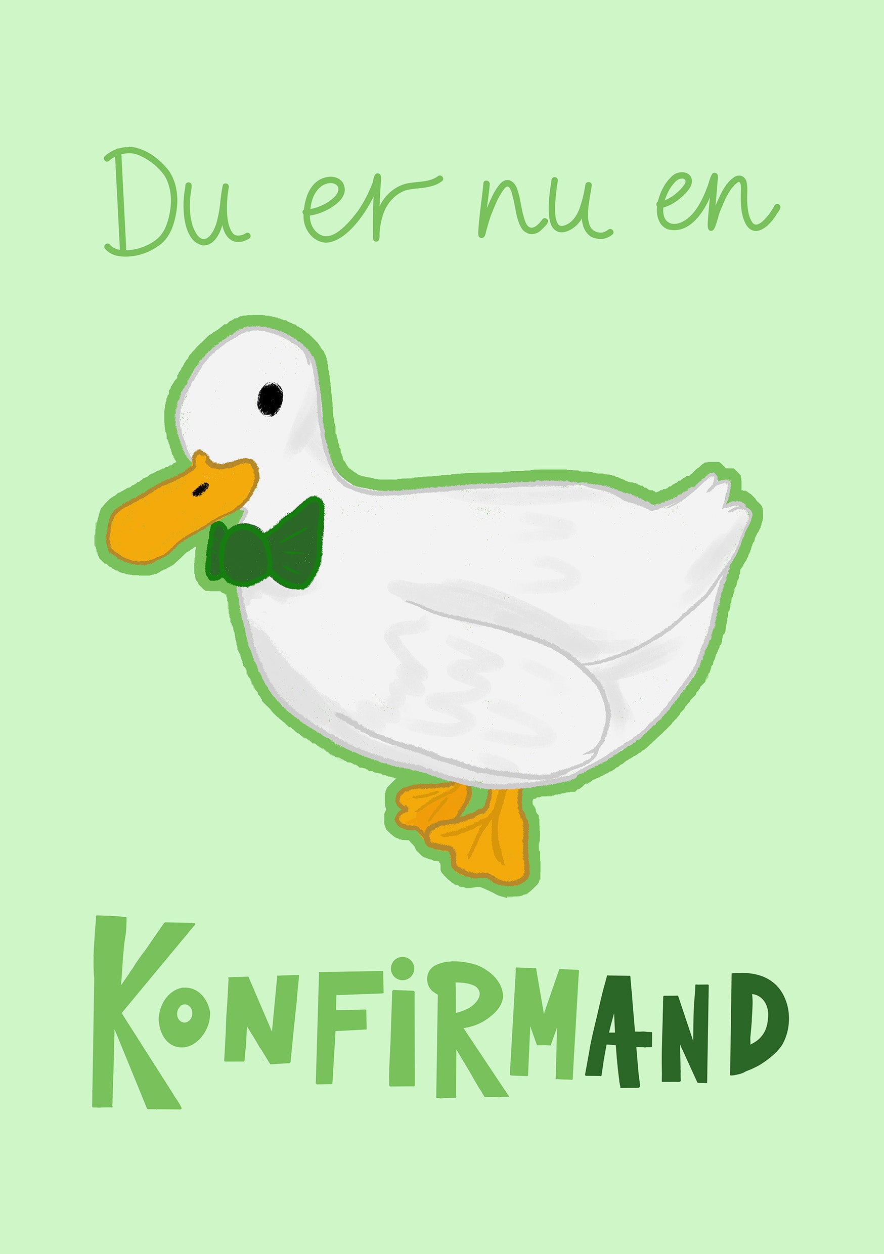 Konfirmand med butterfly, grøn